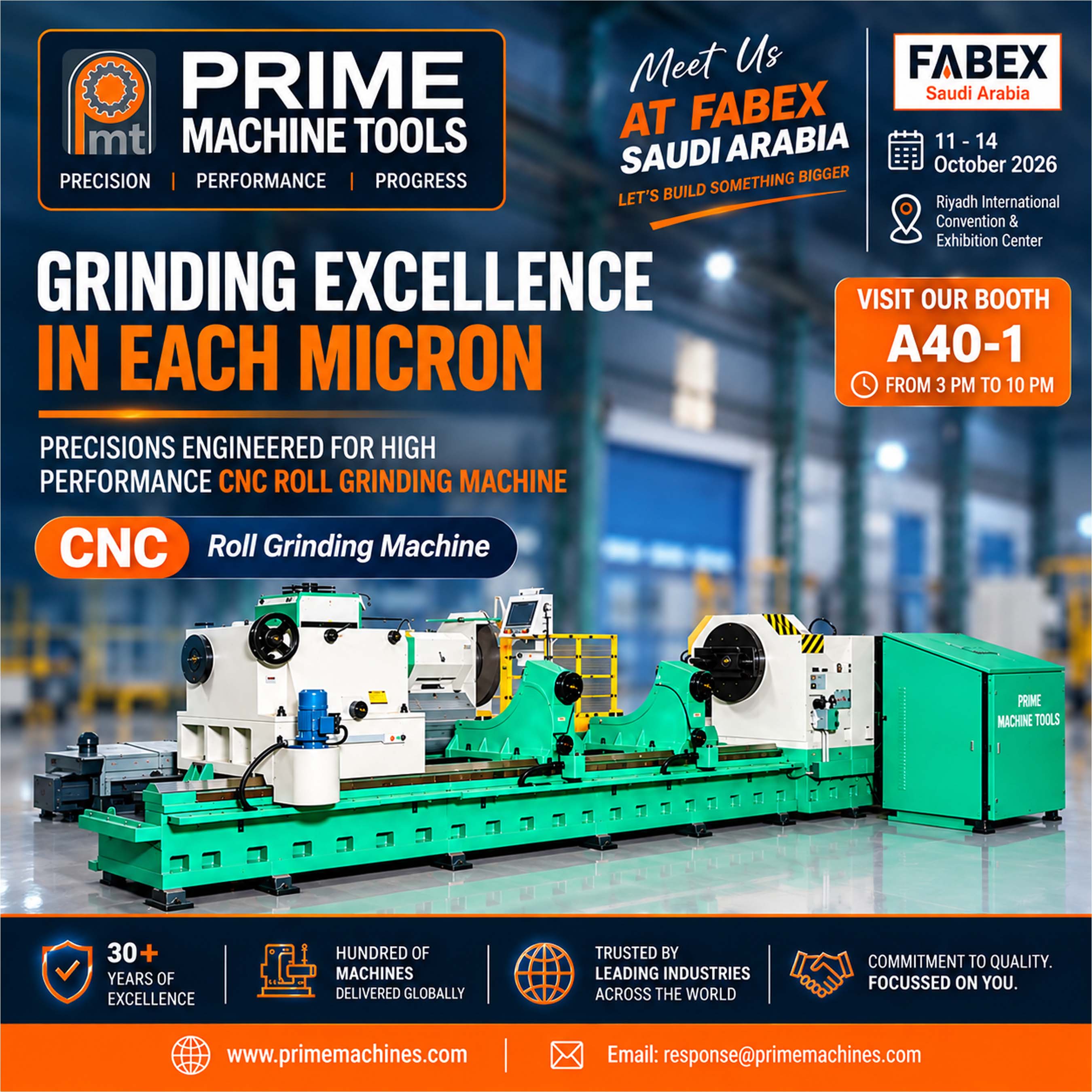 Prime Machine Tools is heading to FABEX Saudi Arabia 2026! 🇸🇦